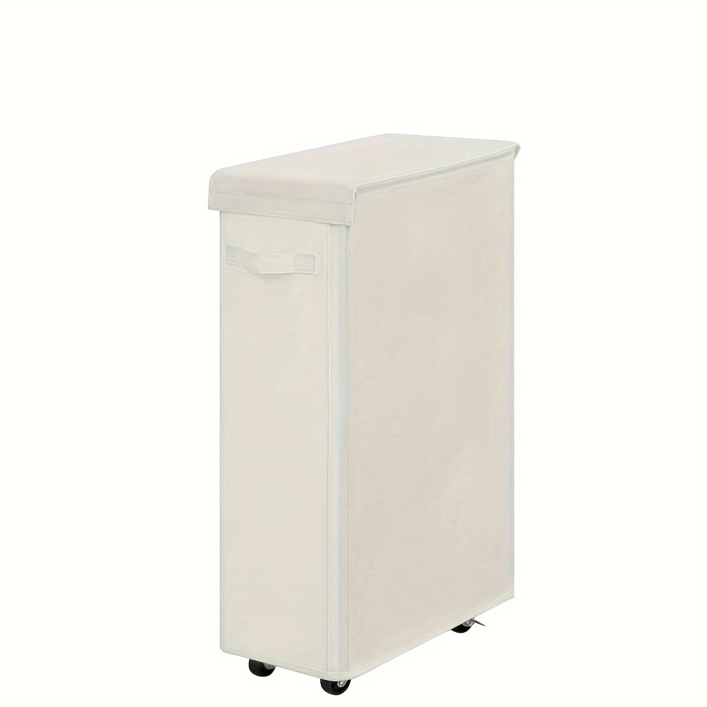 Wheeled Laundry Hamper with Lid - Closed Storage Basket for Bedroom, Bathroom & Laundry Room