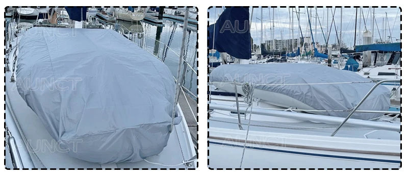 Inflatable Boat Cover - V-Shape Waterproof Dustproof UV-Resistant Protection for Dinghies, Fishing Boats, and Kayaks