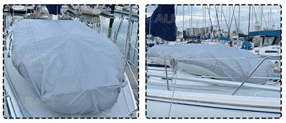 Inflatable Boat Cover - V-Shape Waterproof Dustproof UV-Resistant Protection for Dinghies, Fishing Boats, and Kayaks