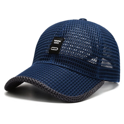 Men's Breathable Mesh Baseball Cap - Quick-Dry Anti-UV Sports Visor for Tennis, Golf & Hiking