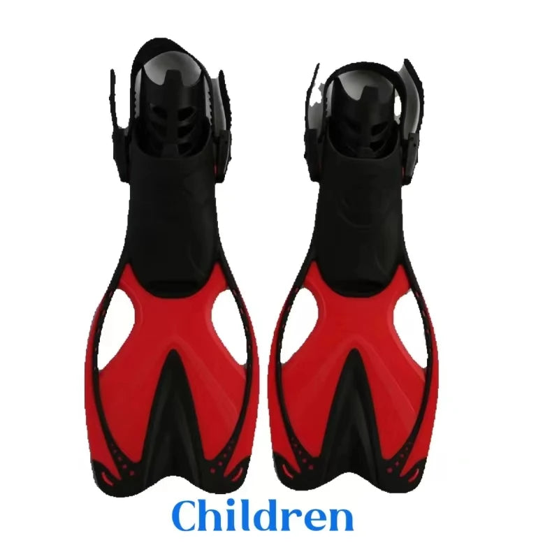 Kids Silicone Swimming Fins - Training Flippers for Pool & Snorkeling (Ages 6-14)