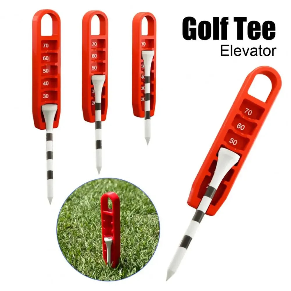 Adjustable Golf Tee Height Regulator - Portable Tee Stand with 20-70mm Precision Positioning - Essential Golf Training Tool