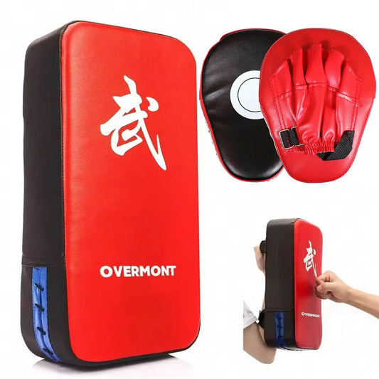 Leather Boxing Foot Target Pads - MMA Muay Thai Kicking Training Equipment for Kids & Adults