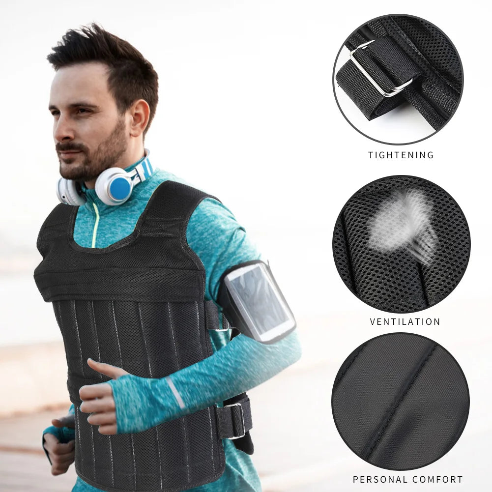 Adjustable Weighted Vest 3-50kg - Premium Training Equipment for Running, Fitness & Strength Training