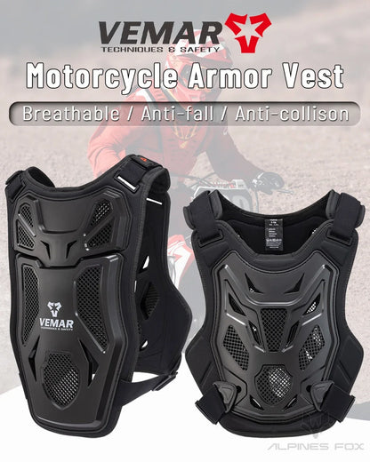 All-Season Motorcycle Armor Vest - PE Shell Body Protection for Motocross, Dirt Bike & MTB - Men & Women