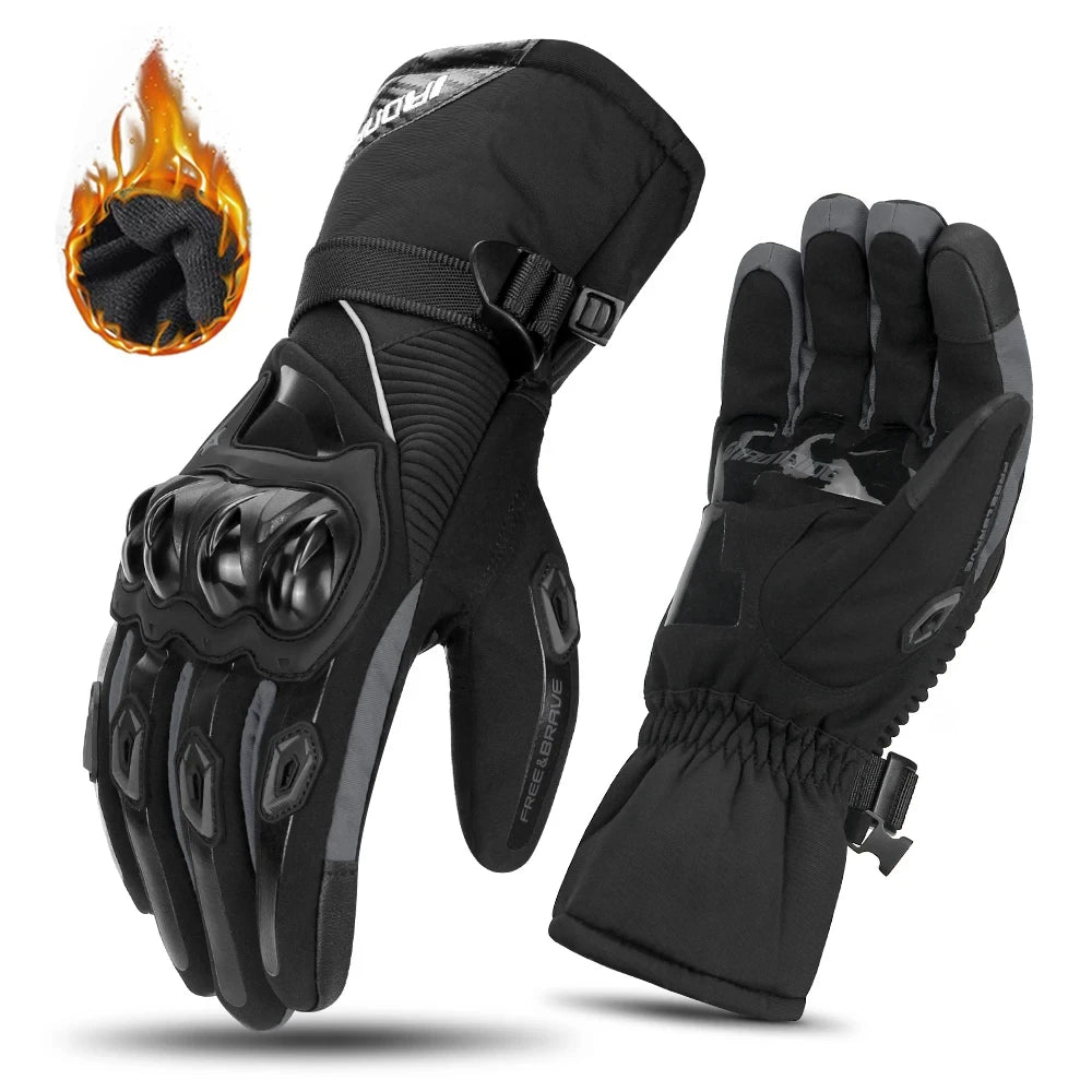 Winter Motorcycle Gloves - Windproof Waterproof Touch Screen Motocross Riding Gloves for Men