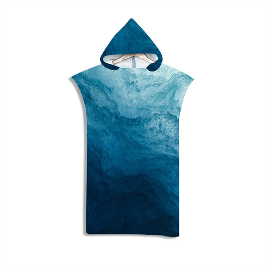 Quick-Dry Microfiber Hooded Towel Poncho - Beach & Water Sports Changing Robe