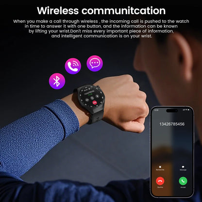 2025 Smart Watch - AMOLED Screen with GPS, Heart Rate, Bluetooth Calls & Waterproof for Android & iOS