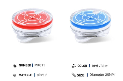 PGM Golf Magnetic Cap Clip Ball Marker - Level Function Marks - Red & Blue - Model MK011