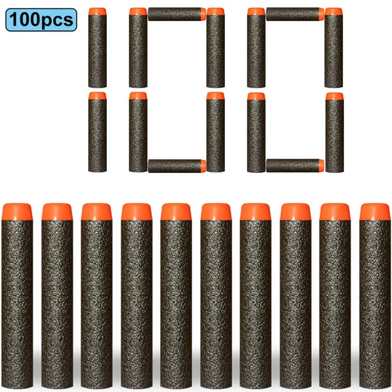 Soft EVA Foam Darts 7.2cm - 100 Pack Refill Bullets for Toy Blasters