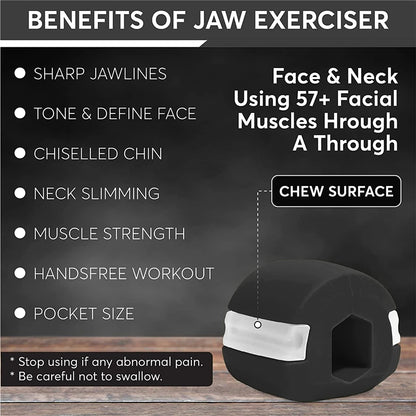 3 Pieces Set Food-Grade Silica Gel Jaw Exerciser with Lanyards for Jawline Training and Masseter Training