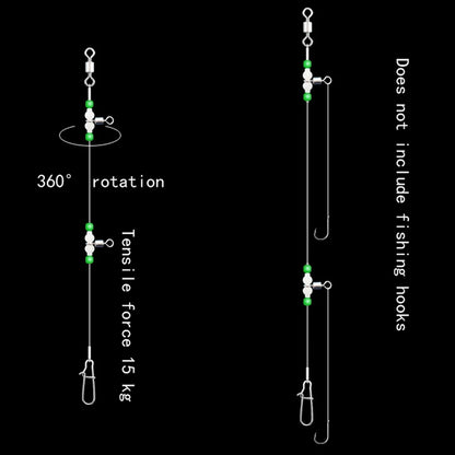 9KM Saltwater Fishing Rig Set - 3-Way Swivel Hook Connectors (2, 3, 4 Hook Options) for Fishing Line and Weight