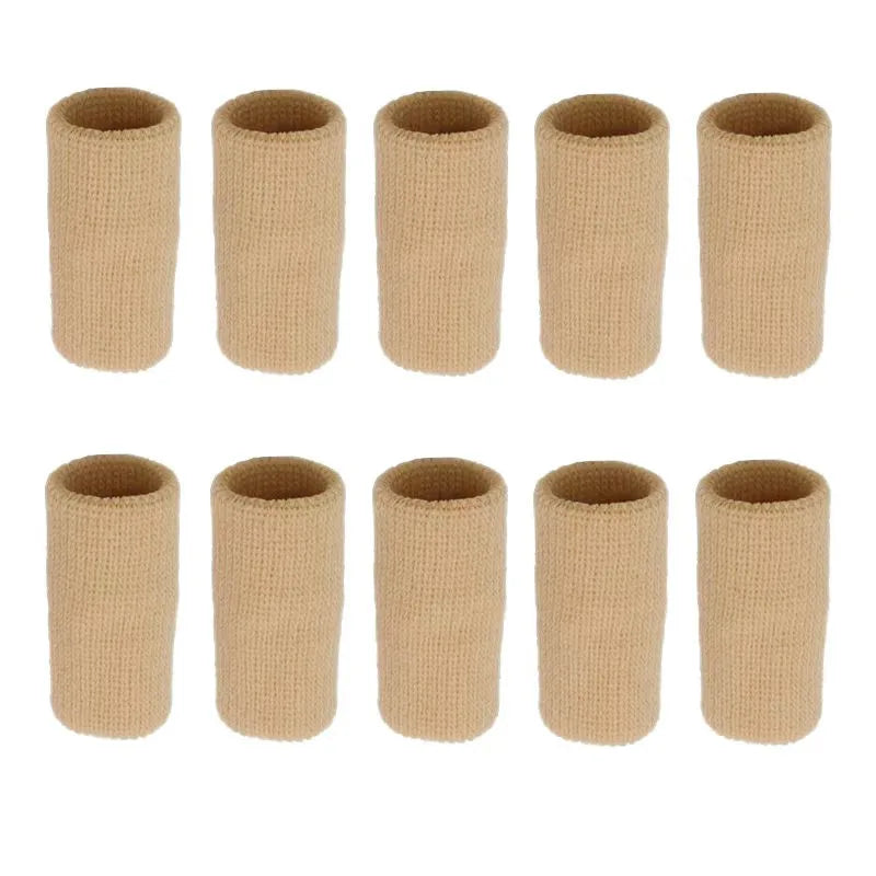 Athletic Finger Support Sleeves - 10 Pack Compression Guards for Basketball, Volleyball, Gym & Sports