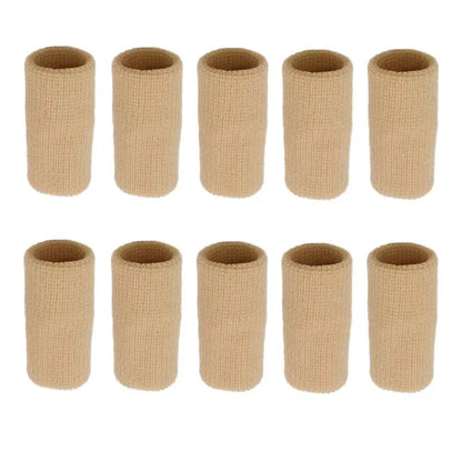 Athletic Finger Support Sleeves - 10 Pack Compression Guards for Basketball, Volleyball, Gym & Sports