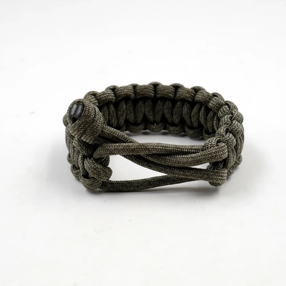 Adjustable 550 Paracord Survival Bracelet - Emergency Parachute Cord for Outdoor Camping & Hiking
