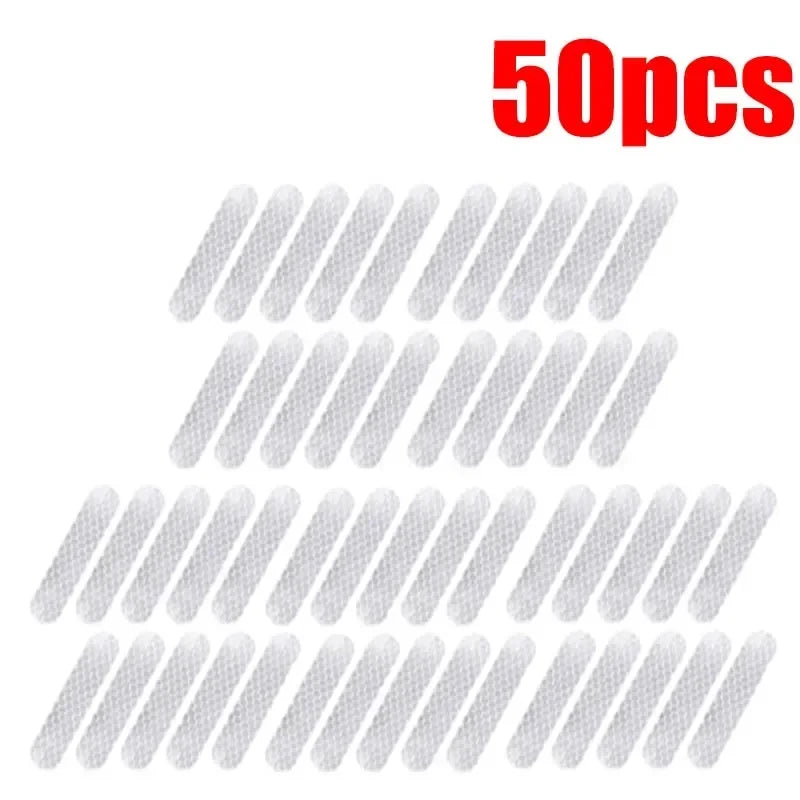 High-Visibility Reflective Safety Stickers - Premium Warning Decals for Motorcycle Helmets, Bikes & Gear (10-100 Pcs)