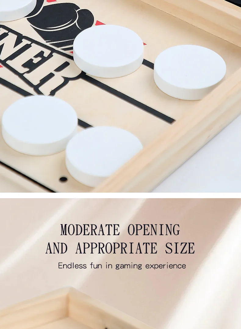 Fast-Paced Table Hockey Desktop Battle Game - Interactive Parent-Child Chess Board Puzzle Sling Toy for Children Party Winner