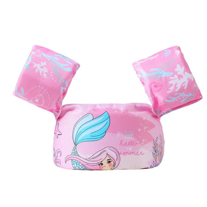 Adjustable Baby Swimming Life Jacket - Cartoon Foam Arm Sleeves with Safety Float Ring for Pool Training