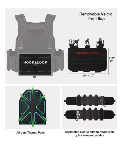 Tactical Multi-Functional Vest - Fast Detachable Lightweight Design