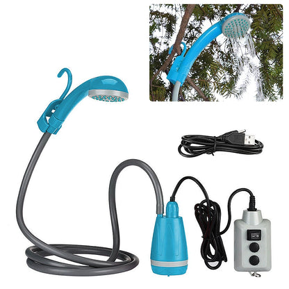 Rechargeable Portable Camping Shower Pump - Outdoor Shower Head for Hiking, Traveling & Camping Equipment
