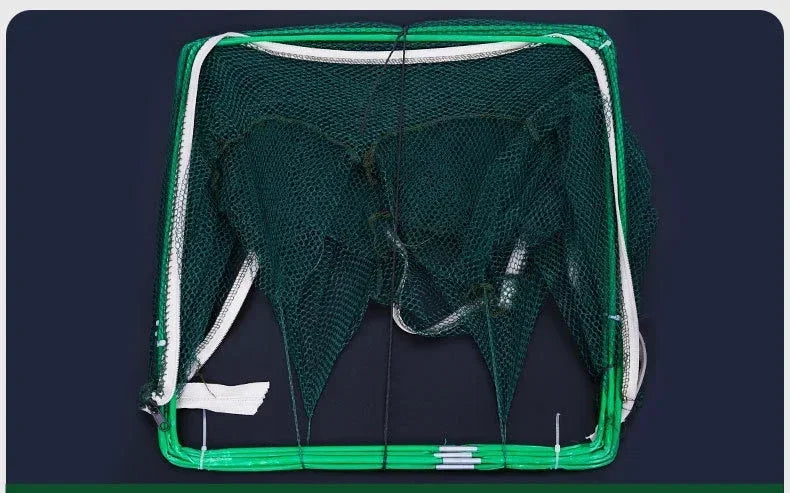 Folding Crayfish Trap - Multi-Purpose Fishing Net for Crab, Shrimp, Smelt & Eels - Casting Tackle Cage