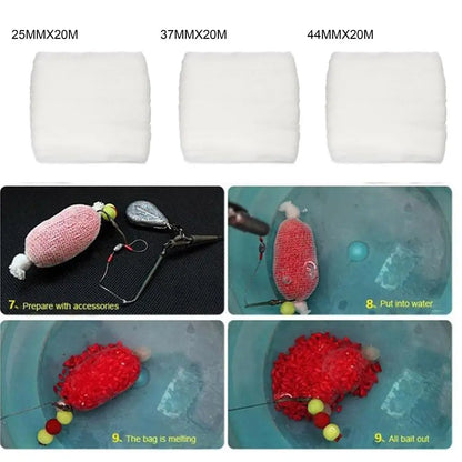 PVA Mesh Refill Bags - Water Soluble Carp Fishing Bait Wrap for Coarse Fishing Rigs