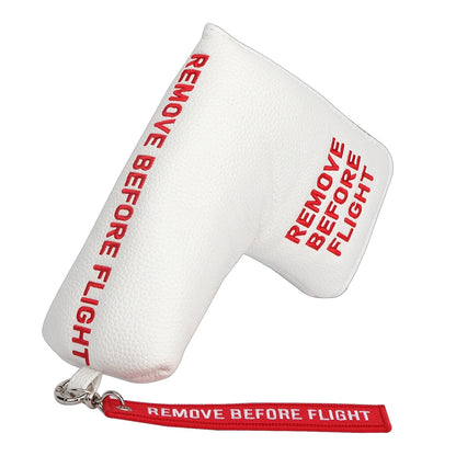 "Remove Before Flight" Golf Club Headcover - Premium Synthetic Leather Protection for Driver, Putter & Woods