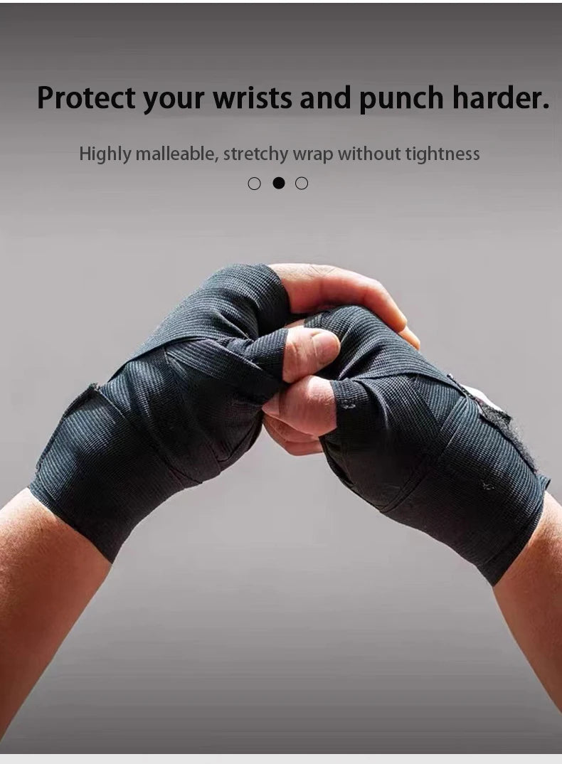 Cotton Boxing Hand Wraps - 2-Pack, Multiple Lengths (1.5M/2M/3M/5M) for MMA, Muay Thai, Kickboxing & Martial Arts Training