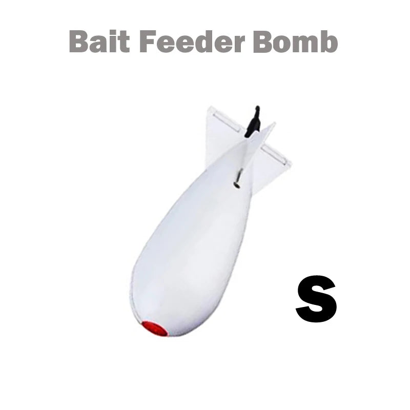 TOLU Rocket Feeder Set - Large & Small Spod Bomb Float Fishing Lure with Bait Holder - 2-Size Pellet Rocket Feeders for Precision Positioning