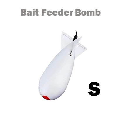 TOLU Rocket Feeder Set - Large & Small Spod Bomb Float Fishing Lure with Bait Holder - 2-Size Pellet Rocket Feeders for Precision Positioning