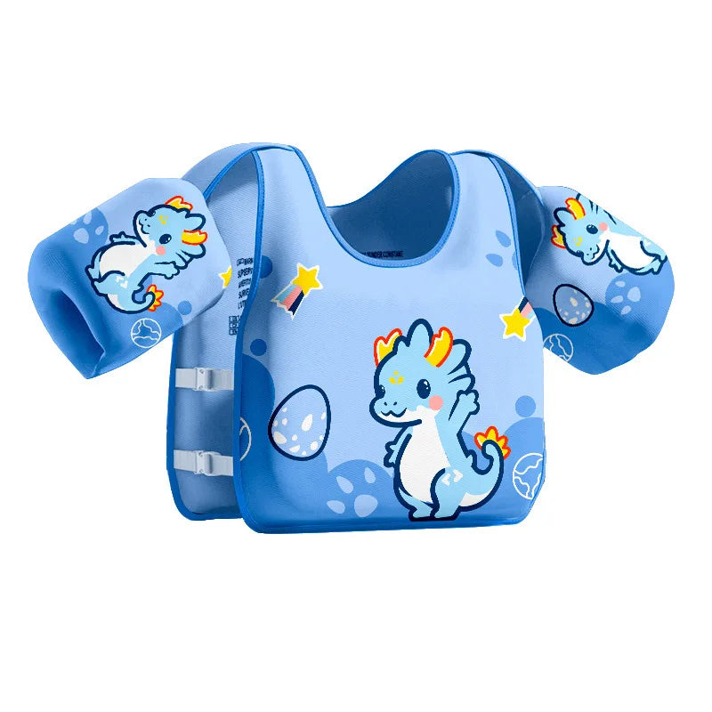 Kids Swimming Safety Vest - Inflatable Pool Float Ring with Arm Support for Children Water Play Equipment