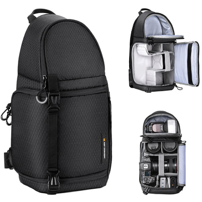 Camera Sling Backpack 10L - Waterproof DSLR/SLR Photography Bag