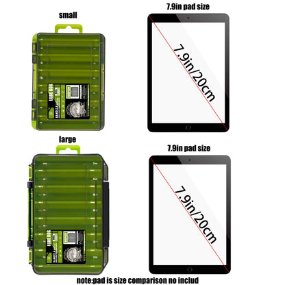 SAMOLLA Dual-Compartment Fishing Tackle Organizer - Premium Compact Storage Box for Lures, Hooks & Baits with Durable Construction