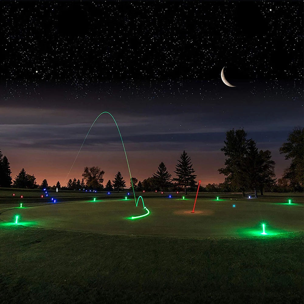 LED Golf Balls - 5 Pack Glow in the Dark Night Training Balls (Blue, Orange, Red, White, Green, Pink)
