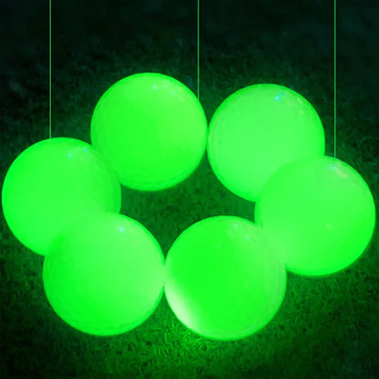 Luminous Golf Balls - 6-Pack Glow in the Dark Fluorescent Balls for Night Training and Practice