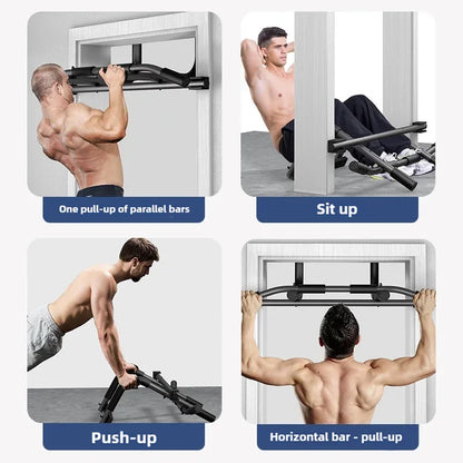 Portable Pull-Up Bar - Lifting and Grip Strength Trainer for Home and Gym Fitness Workouts