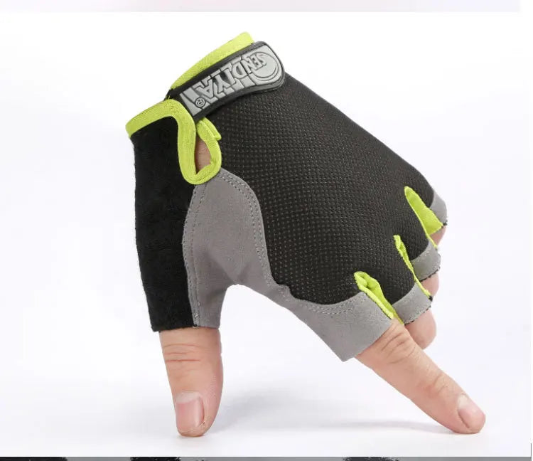 Premium Fingerless Gym Gloves - Breathable Anti-Slip Training Gloves for Men & Women - Weightlifting, Bodybuilding, Cycling & Sports