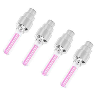 LED Tire Valve Cap Lights - Waterproof Neon Flash Lamp for Car, Motorcycle & Bicycle Wheels (2/4 Pack)