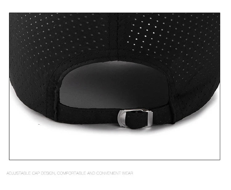 Unisex Quick-Dry Baseball Cap - Adjustable Outdoor Sun Hat for Golf & Fishing