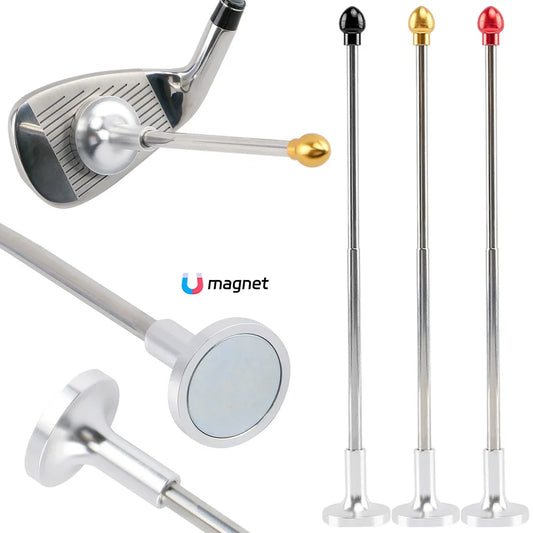 Golf Magnetic Alignment Tool - Adjustable Swing Trainer Rod for Shot Control & Clubface Alignment
