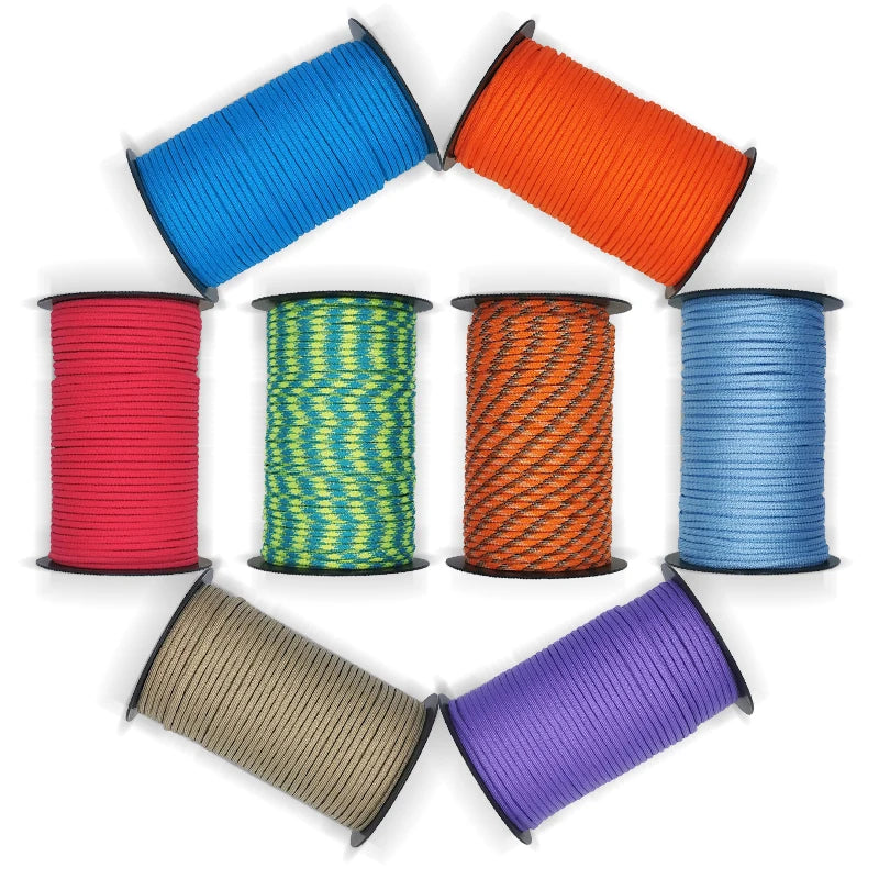 7-Core Paracord Rope 550 – 4mm Outdoor Survival & Camping Rope (50M / 100M)