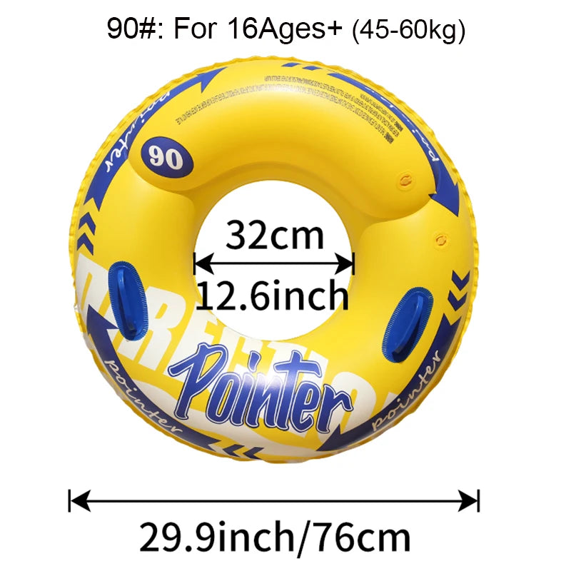 Adult Double Balloon Swimming Ring - Inflatable Pool Float Beach Toy with Inner Tube Design