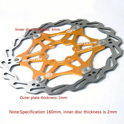 Floating Disc Brake Rotor - 160mm/180mm/203mm MTB & Road Bike - Ultralight Heat Dissipation Design