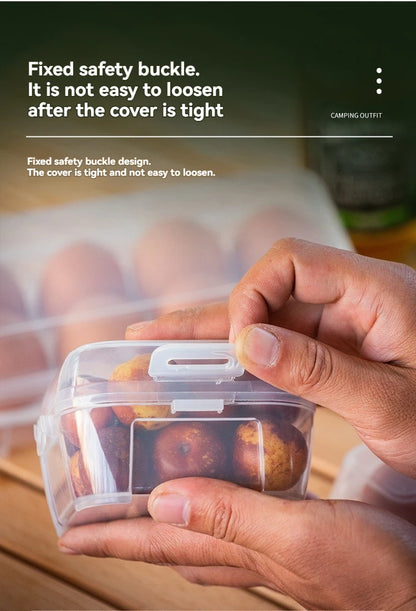 Portable Camping Egg Storage Container - Shockproof Outdoor Egg Carrier Box with Shatterproof Protection for Travel and Home
