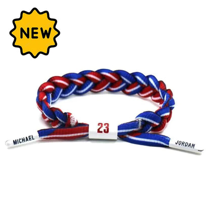 Basketball Star Braided Bracelet Sport Wristband Basketball Rope Pull Type Bracelet Gift for Men Boy Friend Fans