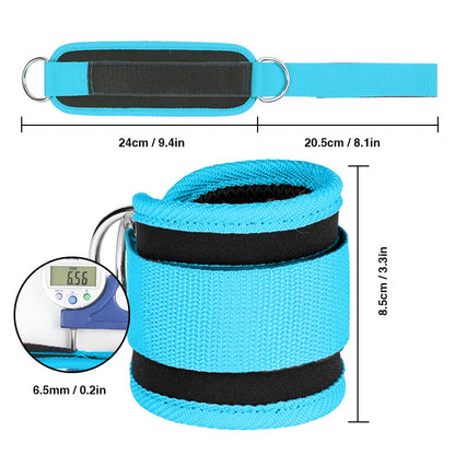 Professional Cable Ankle Straps - Double D-Ring Ankle Cuffs for Gym Workouts