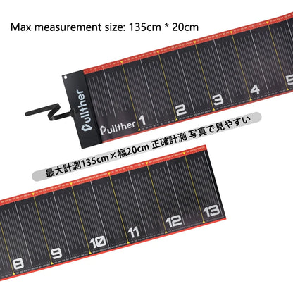 Foldable Waterproof Fishing Ruler 135cm/53in - PVC Fish Measuring Tape Sticker with Tackle Accessories