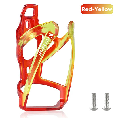 Ultralight Bicycle Water Bottle Cage - Colorful Gradient PC Plastic Holder for MTB & Road Bike - Universal Fit Bottle Bracket