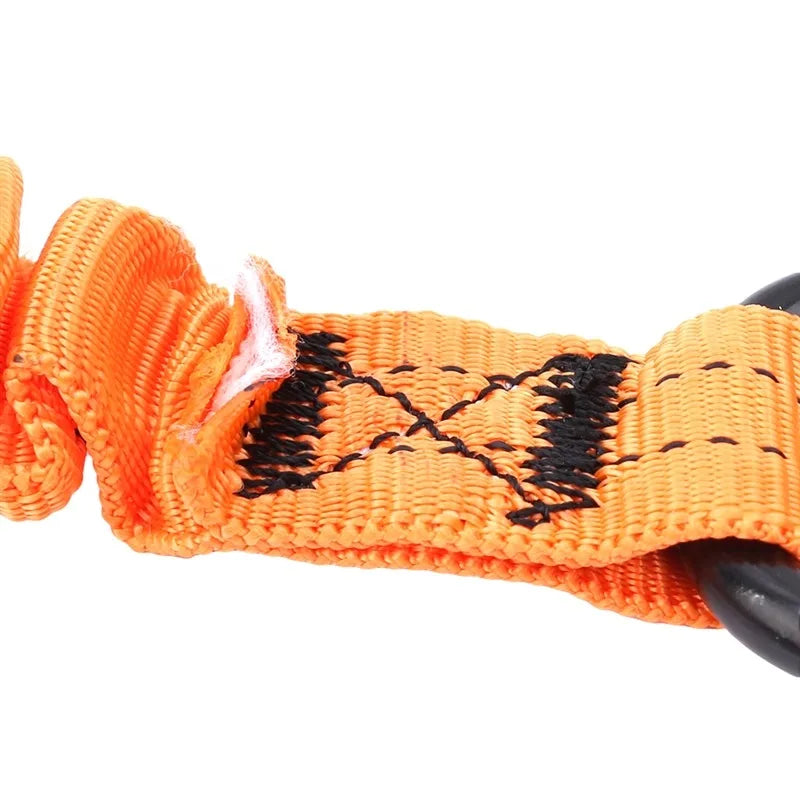Anti-Fall Safety Lanyard with Carabiner Hook - Bungee Tether Tool Rope for Climbing, Aerial Work & Working at Heights Accessories
