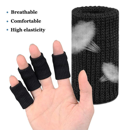 Compression Finger Sleeves - 10 Pack Nylon Support Protector for Basketball, Volleyball, Golf & Sports (4cm)